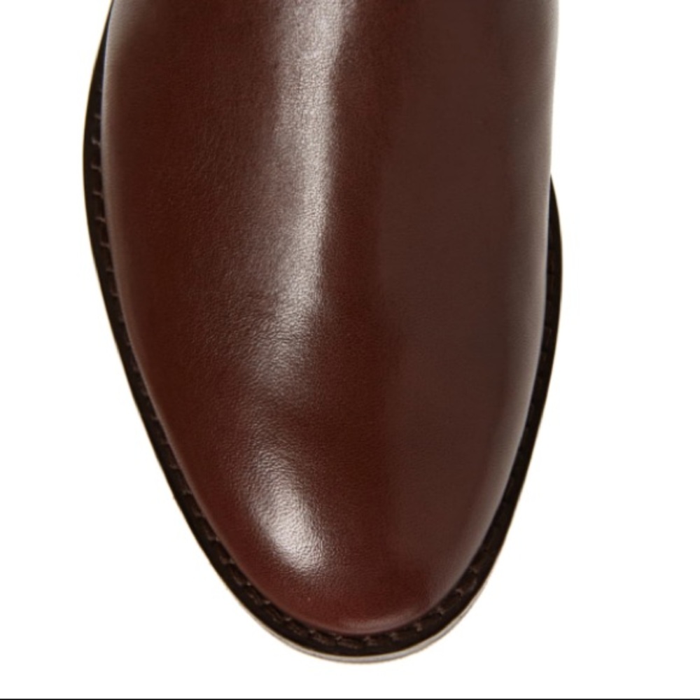 Tory Burch Everly Riding Calf Leather Boots Brown - Picture 5 of 12